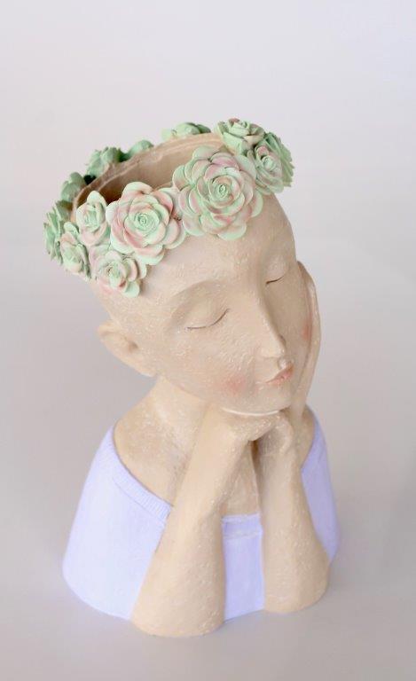 Lilac Bust Flower Pot